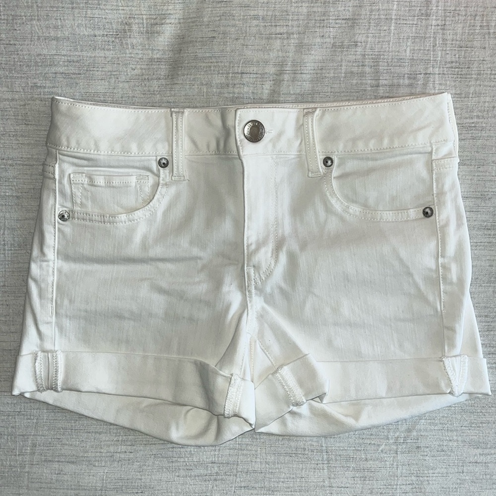 American eagle jean shorts white
